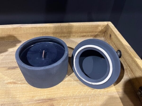 Marrakesh Graphite Candle Open